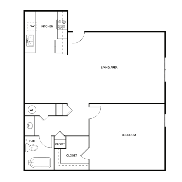 A1 floor plan brochure at Westwood Village in Panama City, Florida