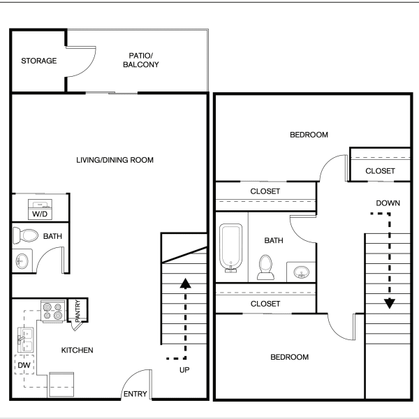 1B1 floor plan brochure at The Laurel in Pensacola, Florida