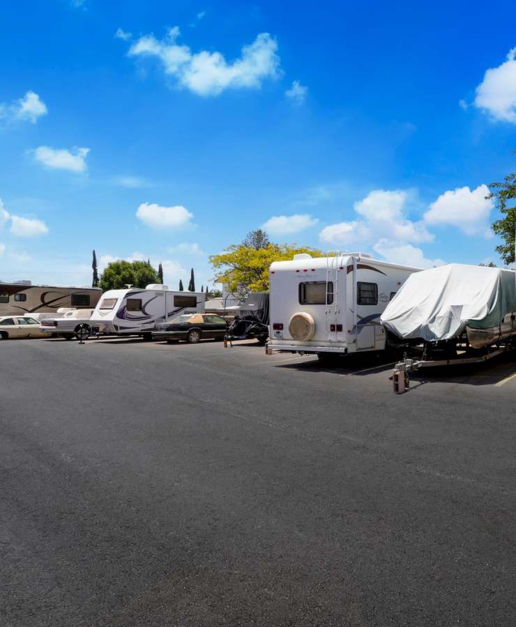 Boat and RV storage at StorQuest RV & Boat Storage in Apopka, Florida