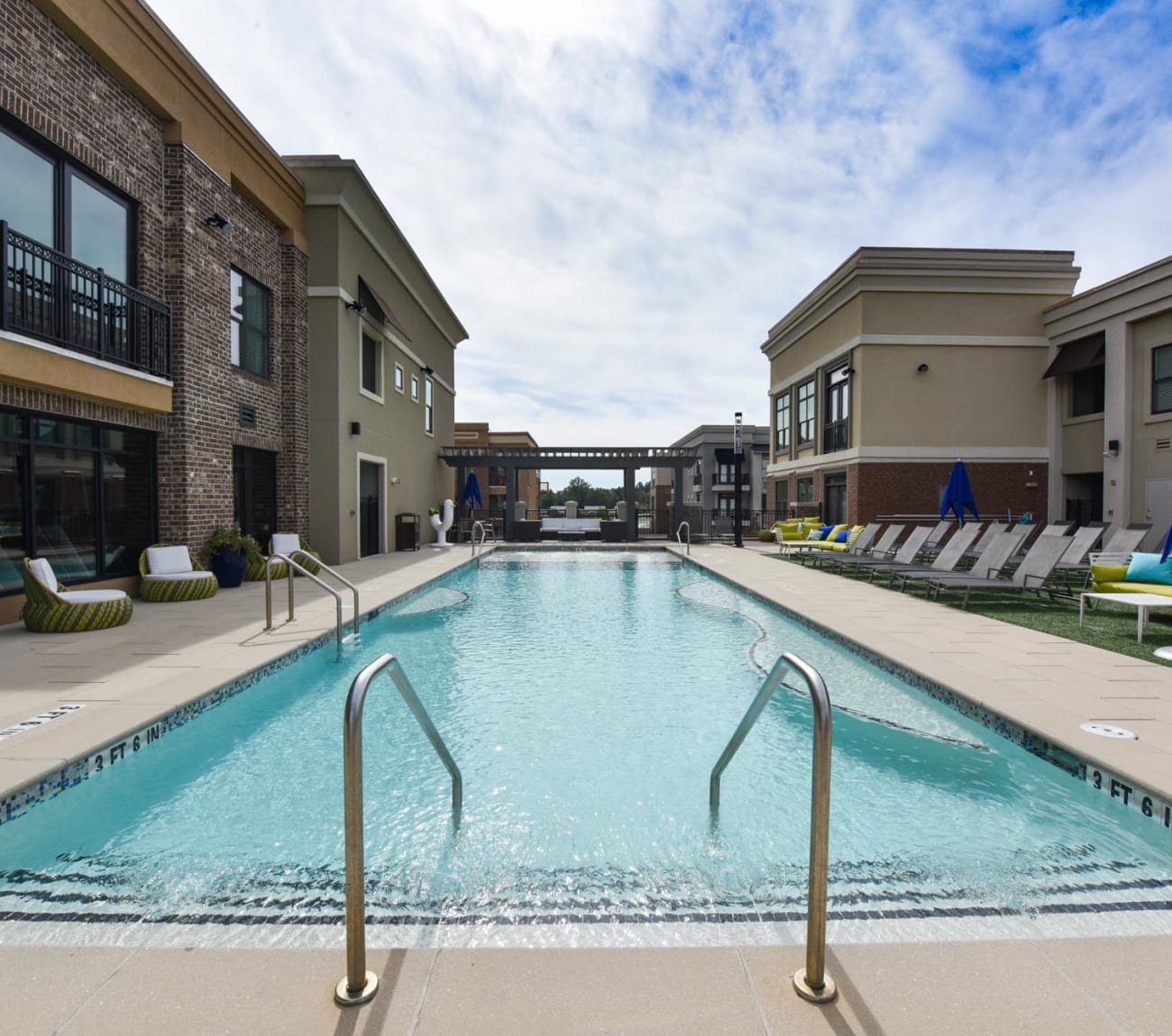 Resort-style pool at  Haven at Avalon in Alpharetta, Georgia