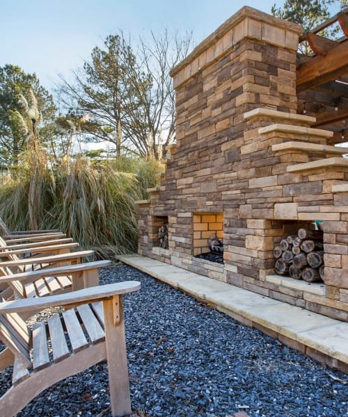 Fire-pit and chairs at The Laurel Apartments in Spartanburg, South Carolina