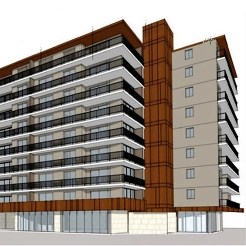 Entrance to Hillsborough Plaza Apartments in San Mateo, California