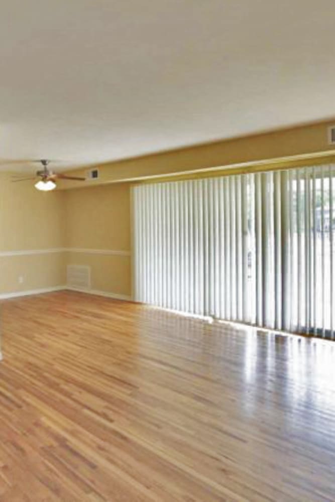 Wood-style flooring in an apartment at Valley Terrace in Durham, North Carolina