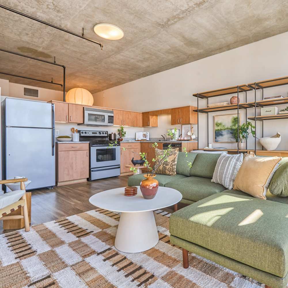 Modern kitchen at Vela Apartment Homes in San Diego, California
