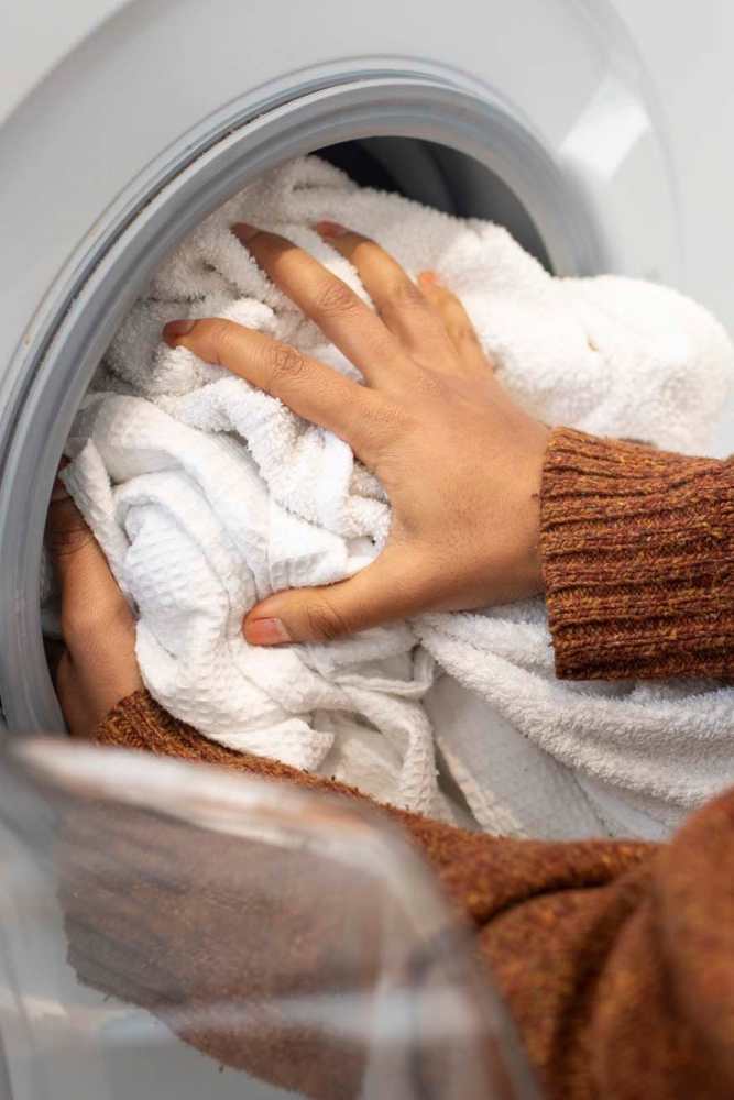 Laundry facility at Tribecca Pointe Apartments in Hurst, Texas