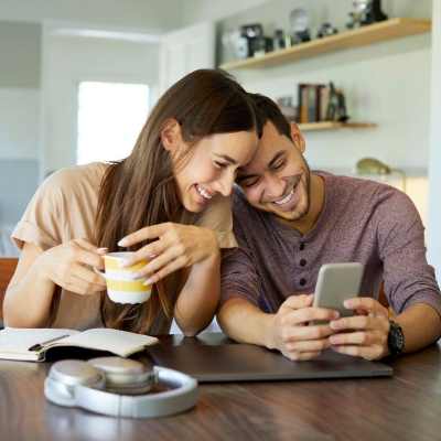 A happy resident couple at District at 54 in Raleigh,North Carolina