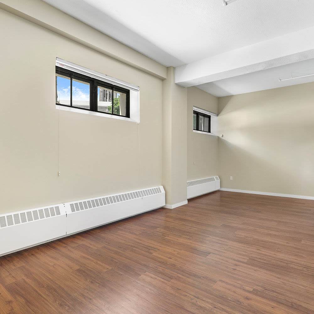 Unfurnished studio apartment with wooden flooring at 430 Oak Grove in Minneapolis, Minnesota