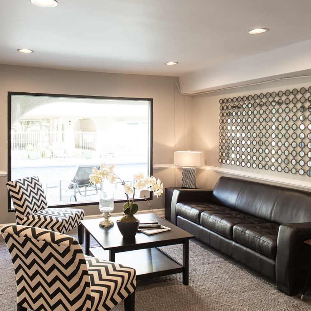 Spacious clubhouse at Park Terrace in Reseda, California,