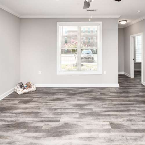 Unfurnished living room with hallway at Mills Creek in Gastonia, North Carolina