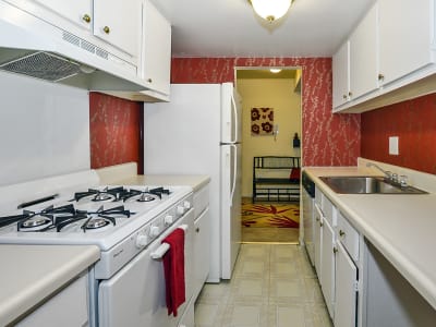 Modern kitchen at apartments in Philadelphia, Pennsylvania