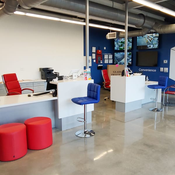 Interior of the leasing office at StorQuest Self Storage in North Miami, Florida