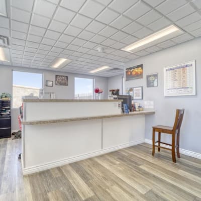 Interior of the leasing office at Storage Star Twin Falls in Twin Falls, Idaho