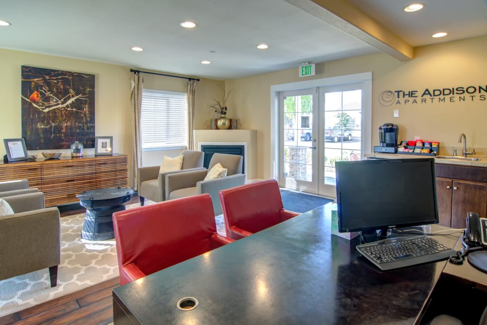 The community center at The Addison Apartments in Vancouver, Washington