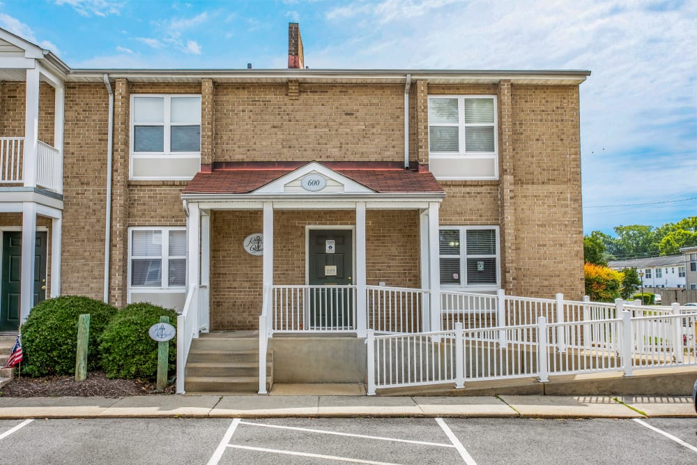 Apartment building with a wheelchair ramp at Admiral's Way in Norfolk, Virginia