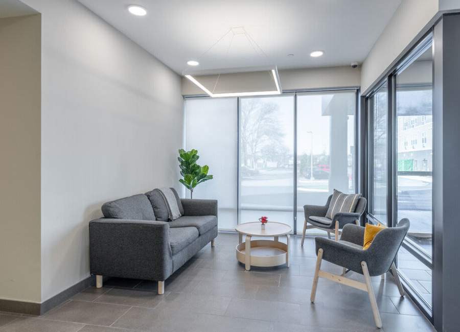 Seating area at Hilltop Senior in Irvington, New Jersey