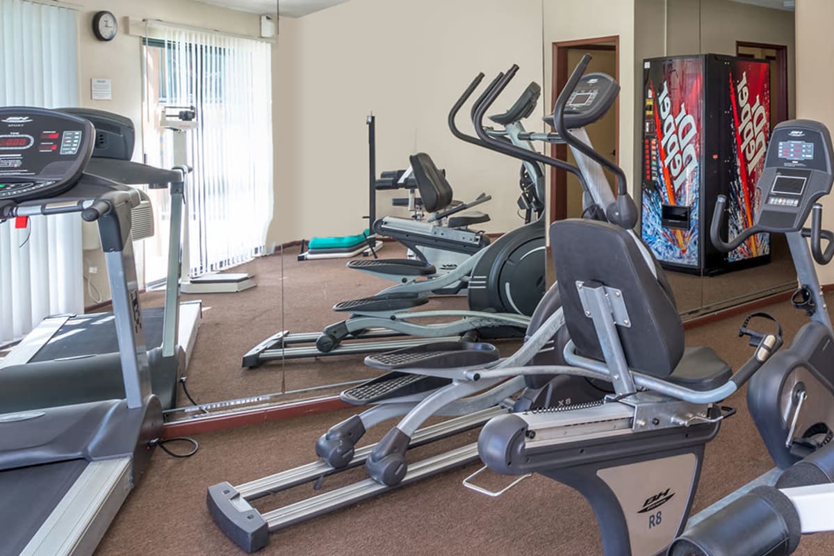 Fitness center at Ariel Court, Los Angeles, California