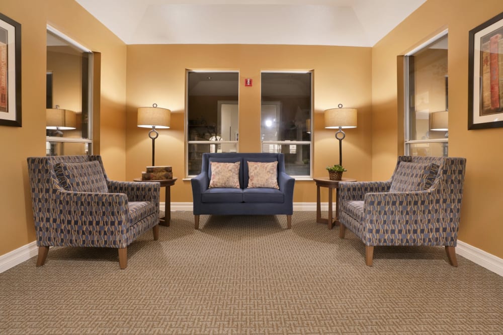 Sitting area at MuirWoods Memory Care in Petaluma, California