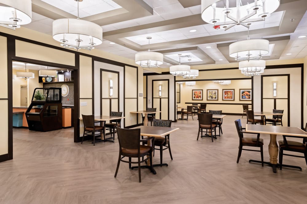 Elegant dining area at Anthology of Olathe in Olathe, Kansas