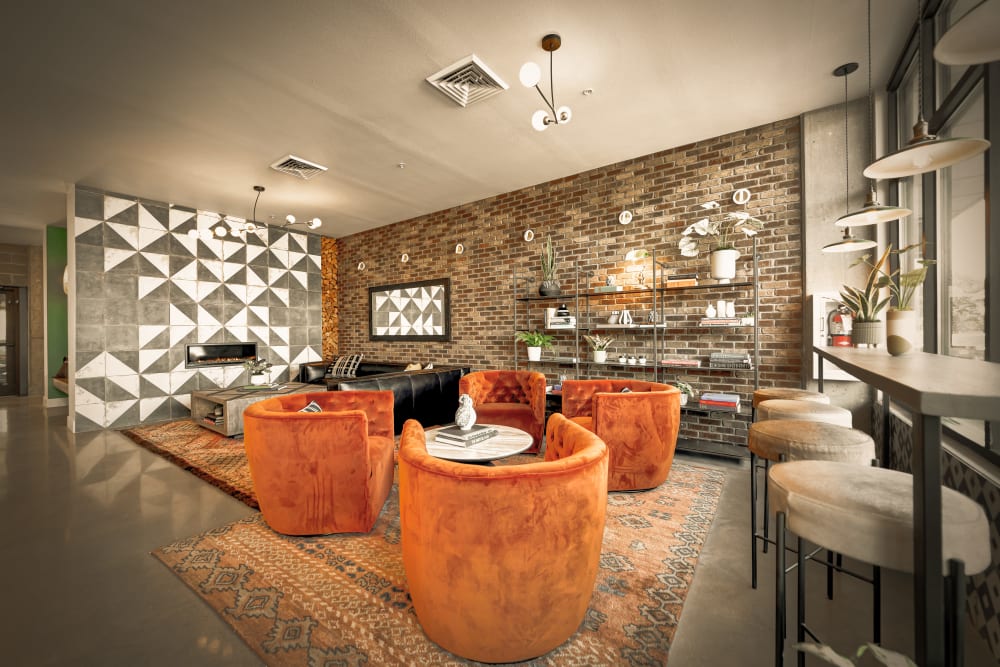 Gorgeous clubhouse at The Robert in Portland, Oregon
