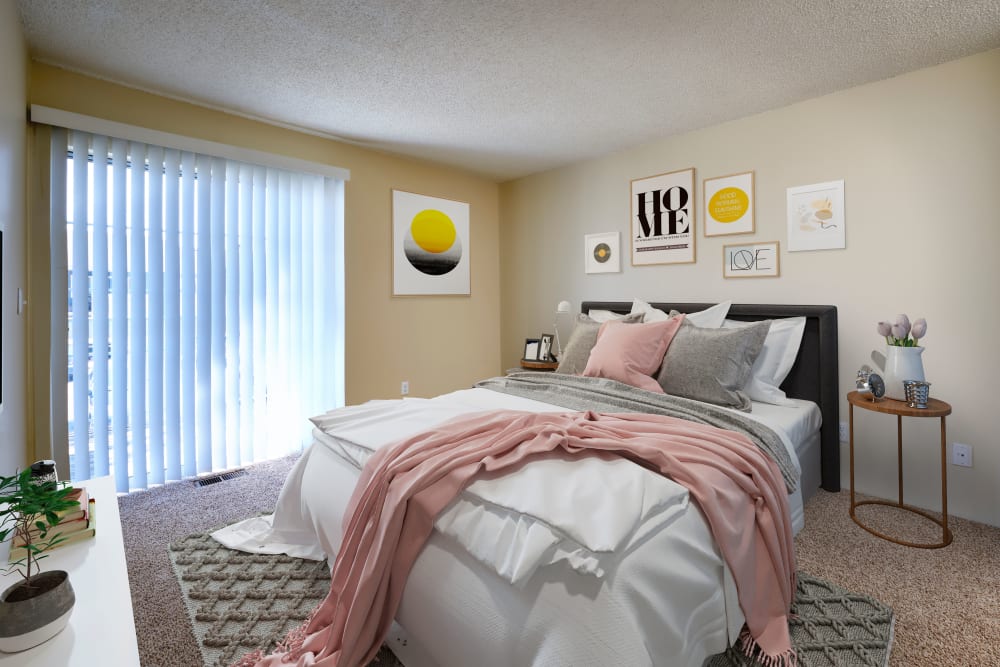 Model Bedroom at Bluesky Landing Apartments in Lakewood, Colorado