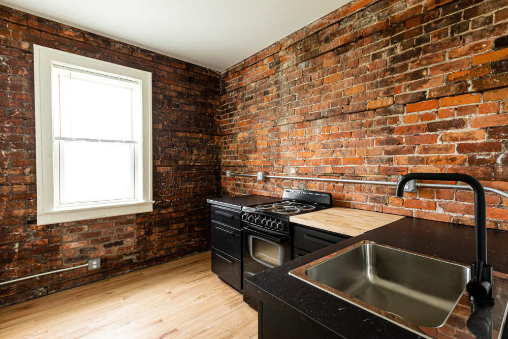 Kitchen at Detroit Living in Detroit,