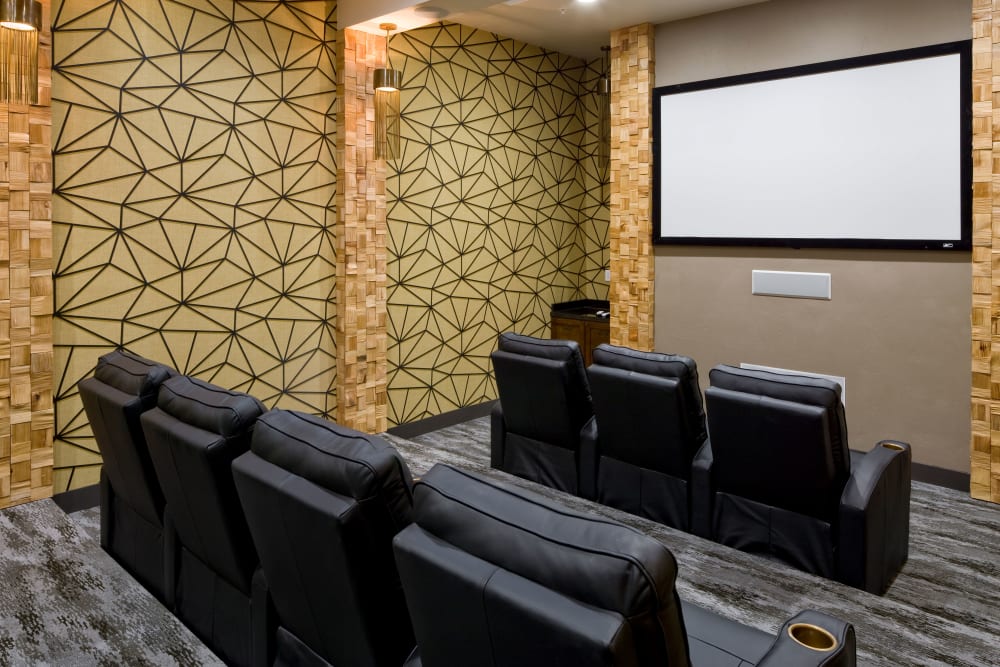 Private theater room at Olympus Alameda in Albuquerque, New Mexico