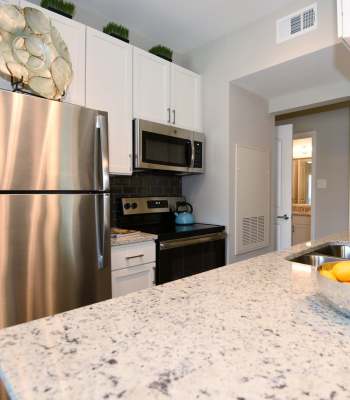 Kitchen at Green Tree Place in Houston, Texas