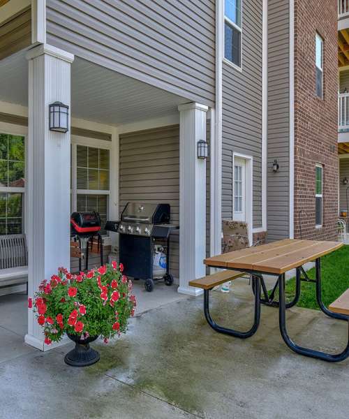 BBQ area at Capital Greene in Wheeling, West Virginia