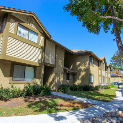 Homes in a gated community at Home Terrace in San Diego, California