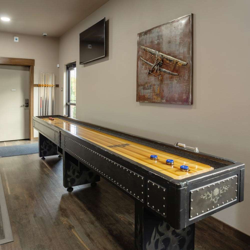 Shuffleboard table at InterUrban Apartments in Billings, Montana
