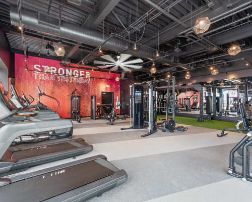 Fitness center at Gideon Apartment Homes, Milpitas, California