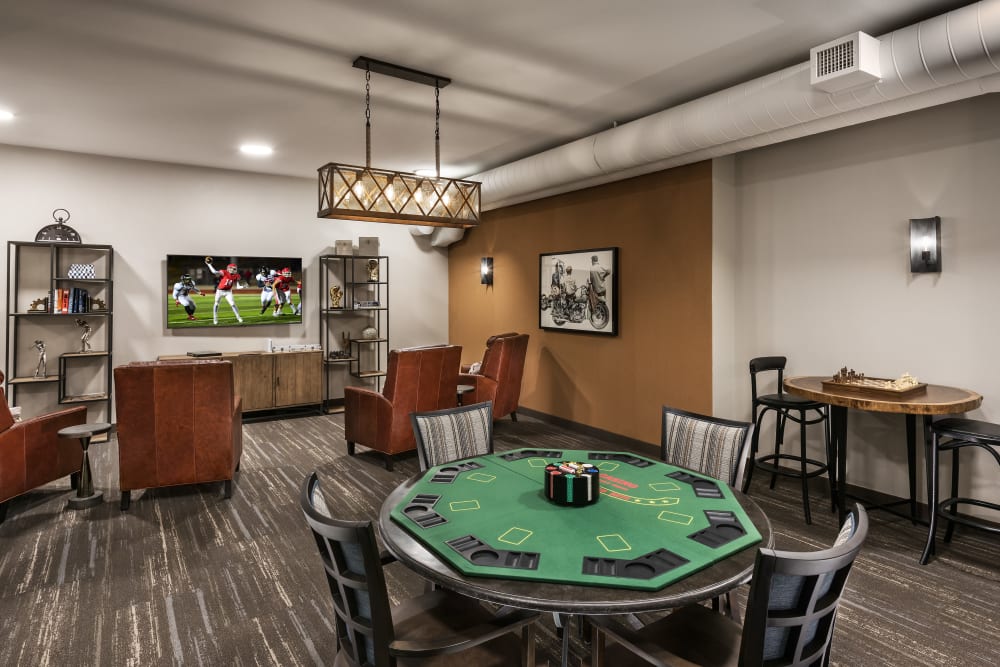 Game room at Carnegie Heights at Henderson in Henderson, Nevada