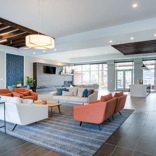 Living room at North Hills at Town Center in Raleigh, North Carolina