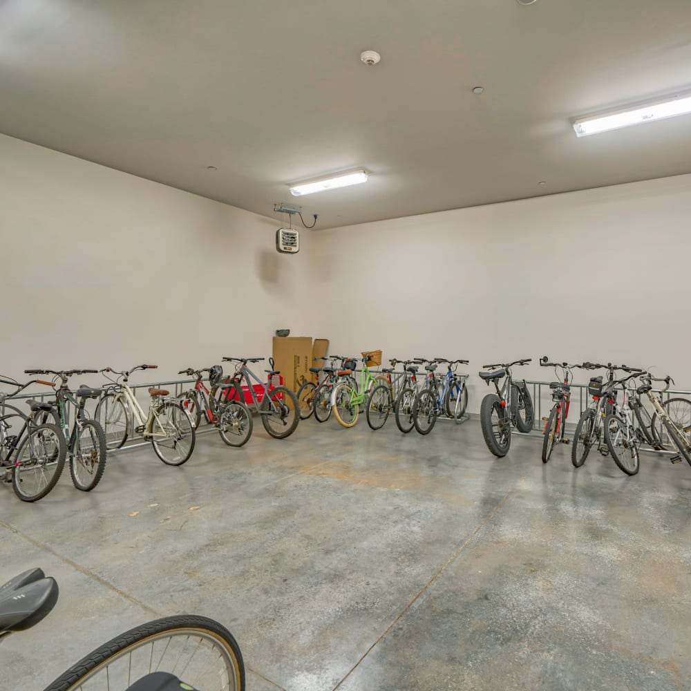 Bicycle storage area at 60 Mansfield Road, New London, Connecticut