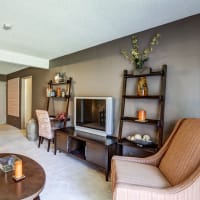 Model living space at The Falls in Mission, Kansas