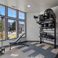 Fitness center at Chandler At University Tower in Durham, North Carolina