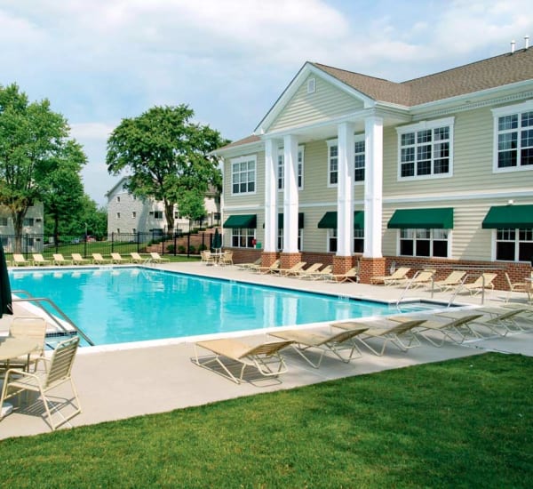 Sparkling swimming pool at Stonegate at Devon Apartments in Devon, Pennsylvania