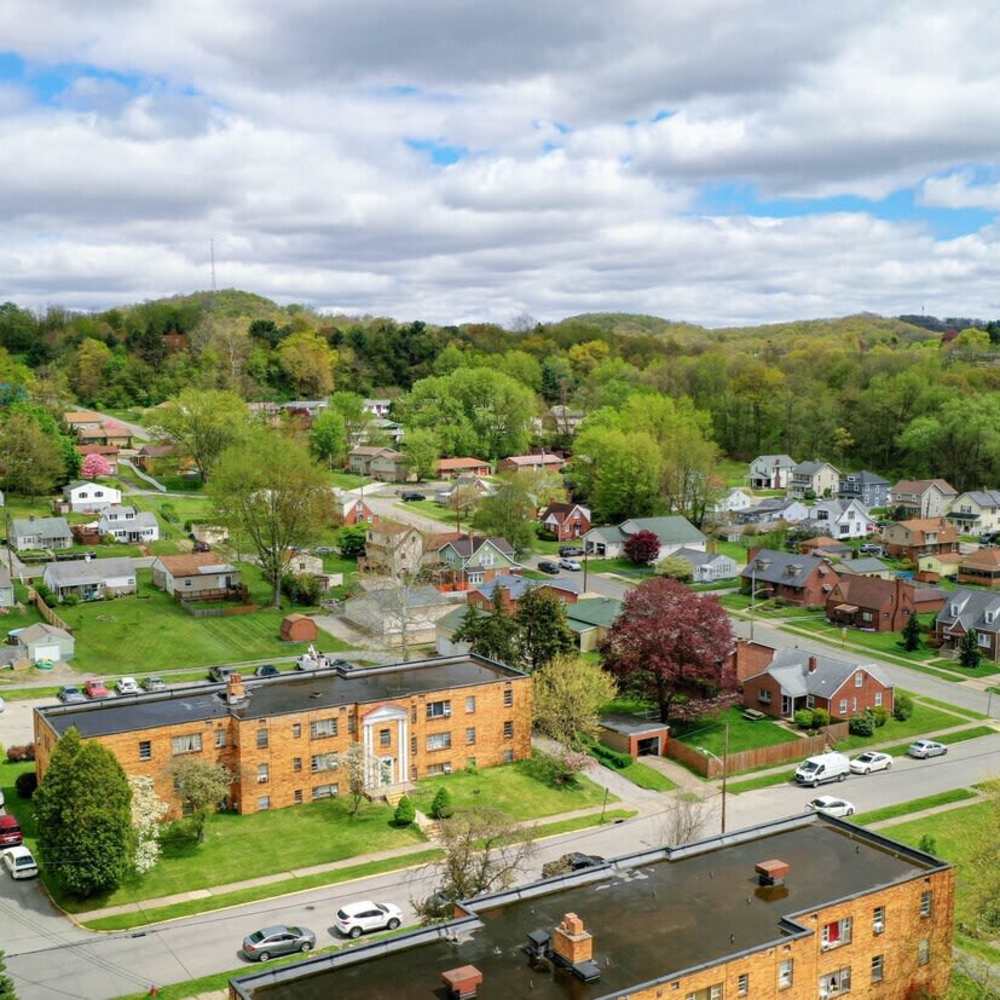 Aerial view at Virginia Junction in Baden, Pennsylvania