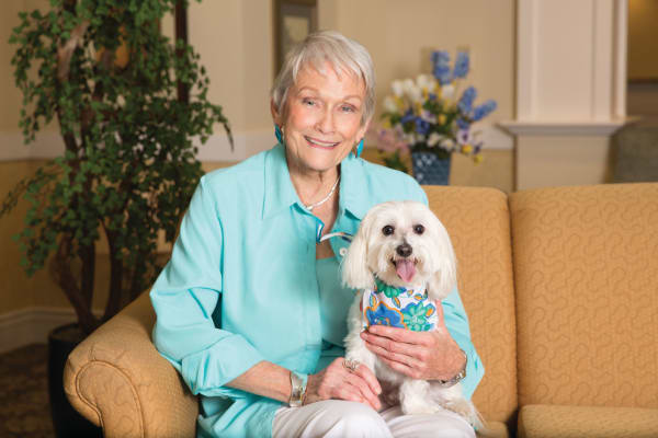 Variety of amenities at senior living community in Affton, MO