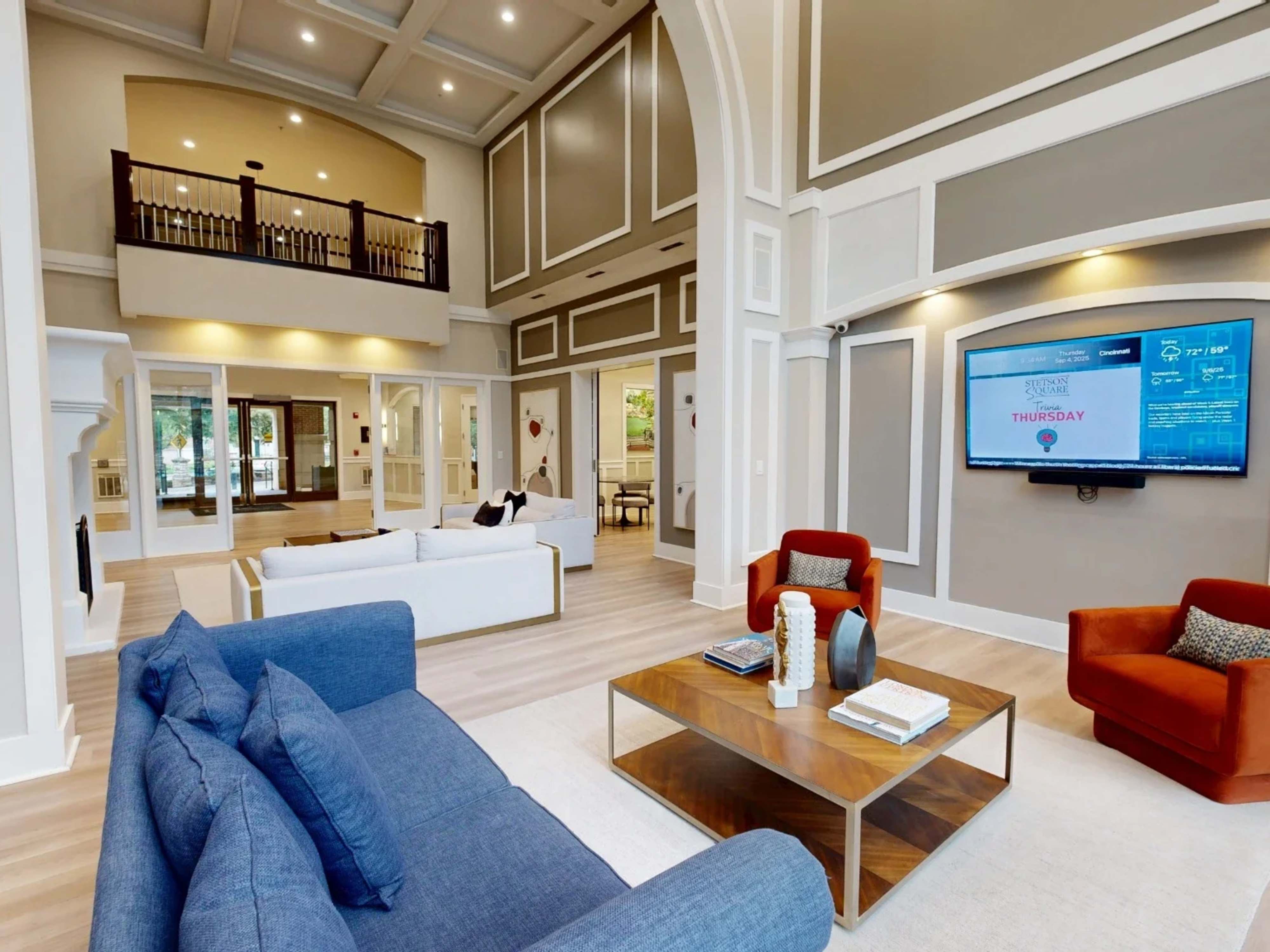 Clubhouse lounge at The Village at Stetson Square in Cincinnati, Ohio