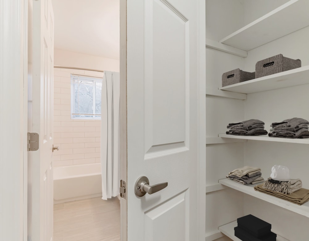 Closet storage at Brixton Lane in Levittown, New York