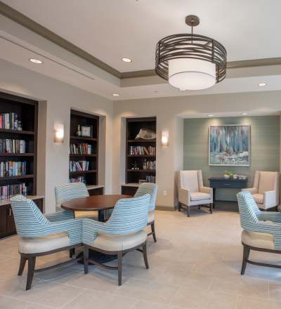 Library at Keystone Place at Beachwalk in Fort Myers, Florida