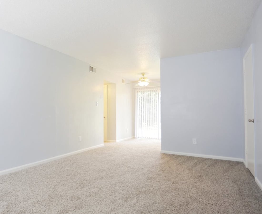 An apartment living room at Meadowbrook and Brookridge in Charlotte, North Carolina