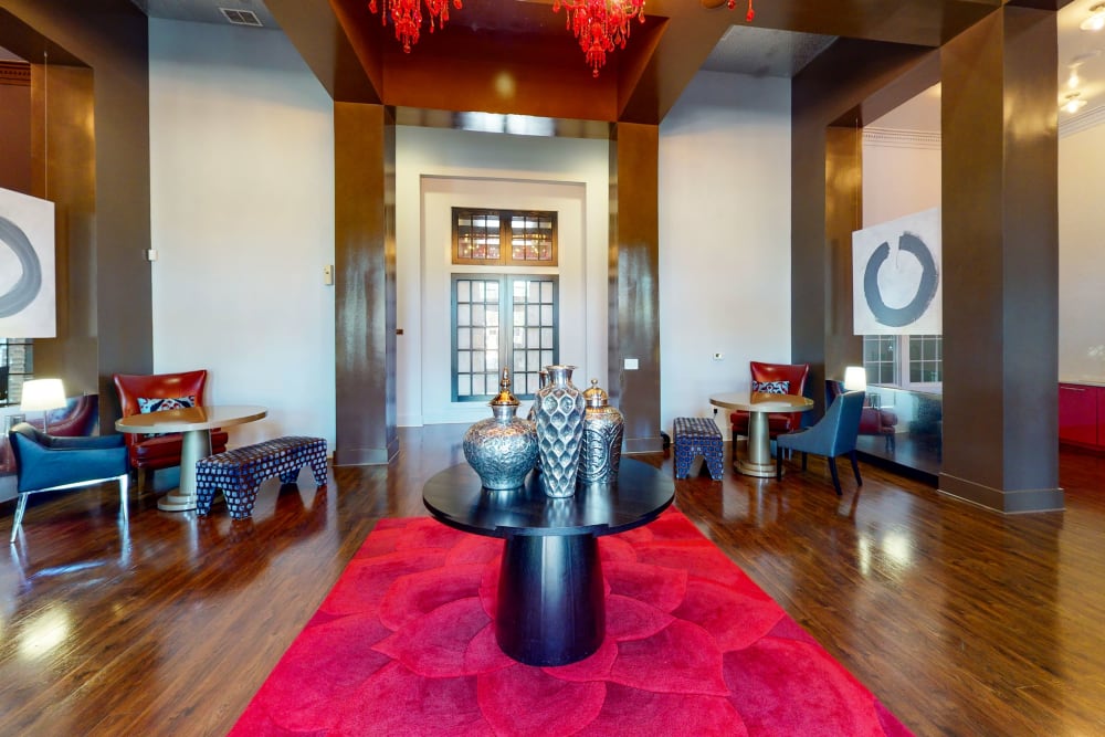 Lavish and inviting lobby interior at The Hawthorne in Jacksonville, Florida