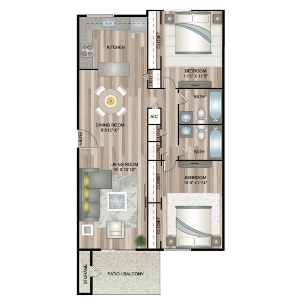 Milan floor plan at The Morgan in St Petersburg, Florida