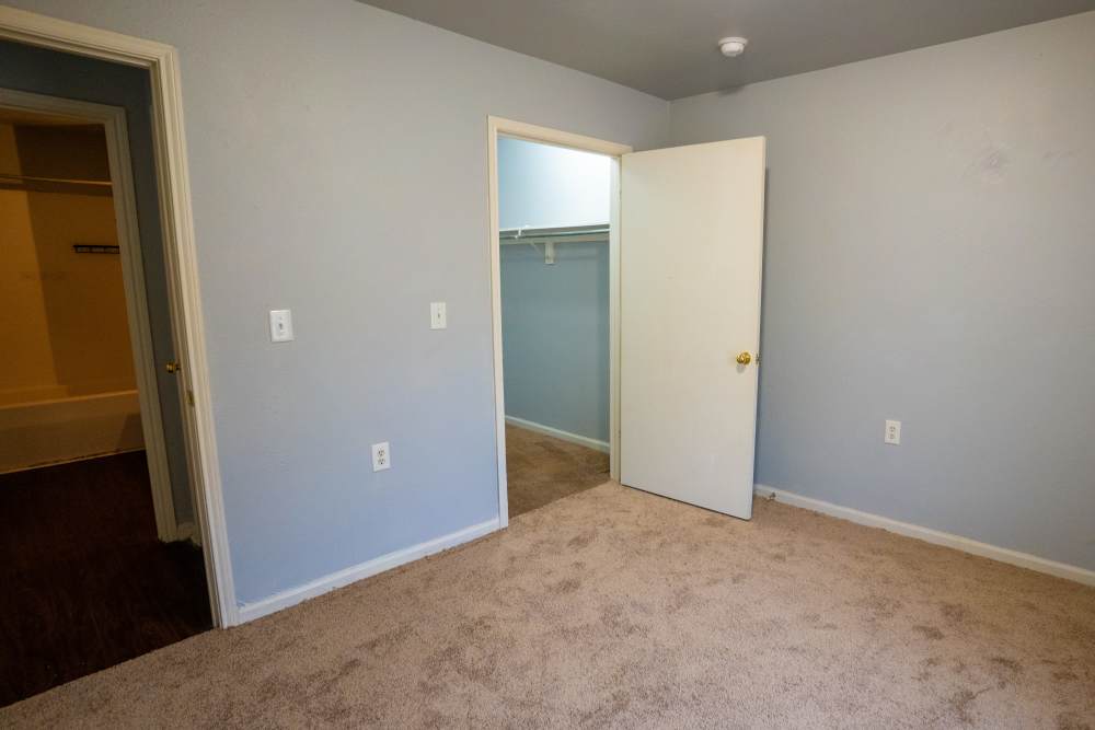 Bedroom with access to bathroom at Hillside in Minden. LA