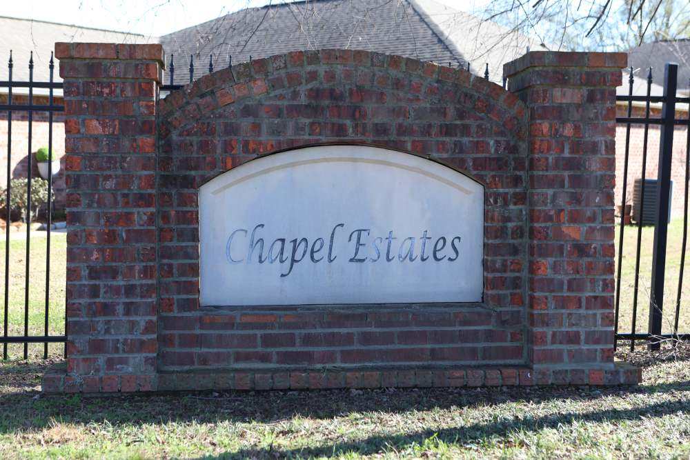 Signage of Chapel Estates I in Jackson, Mississippi