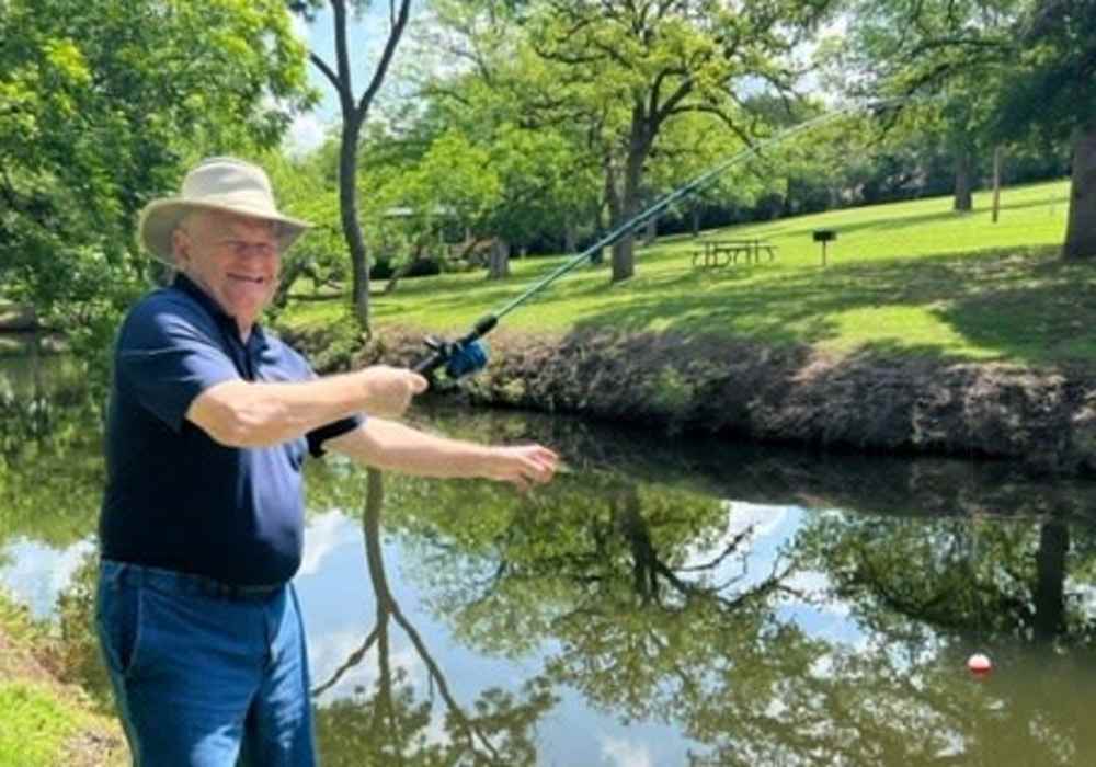 Resident fishing near Truewood by Merrill, Keller in Keller, Texas