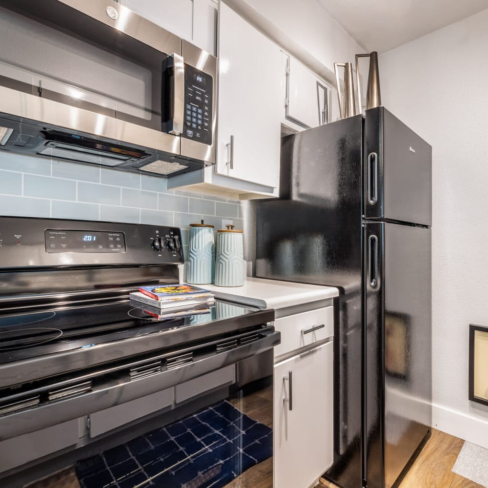 Resident model kitchen at The Gentry in Houston, Texas