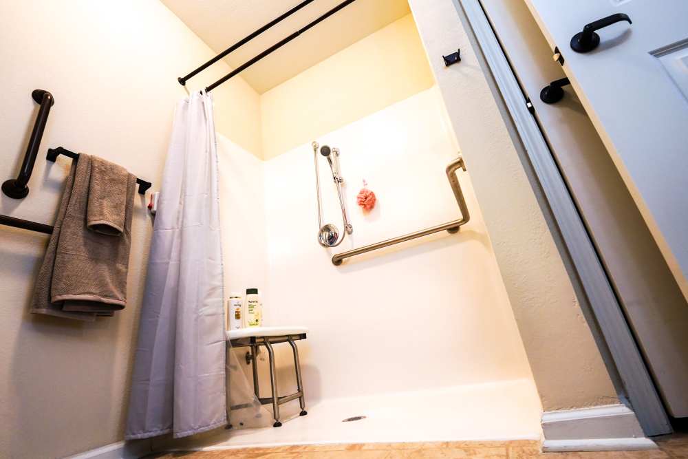Special bathroom for the residents at Harmony at Five Forks in Simpsonville, South Carolina
